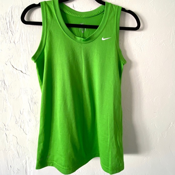Nike Tops - 🤸🏻‍♂️SOLD🤸🏻‍♂️Nike Dri-Fit Lime Green Tank Top